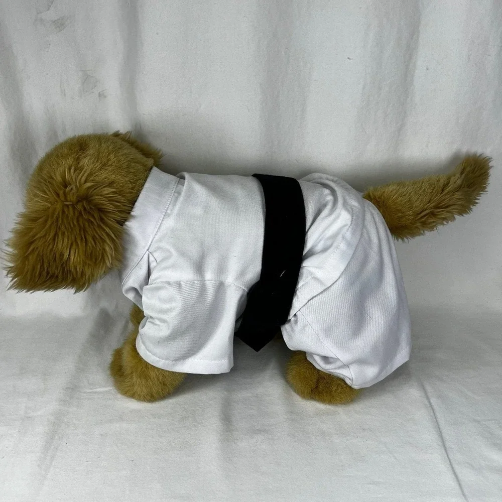 Build-A-Bear Golden Retriever Dog Plush Kids Brown Excellent Karate Gi Outfit